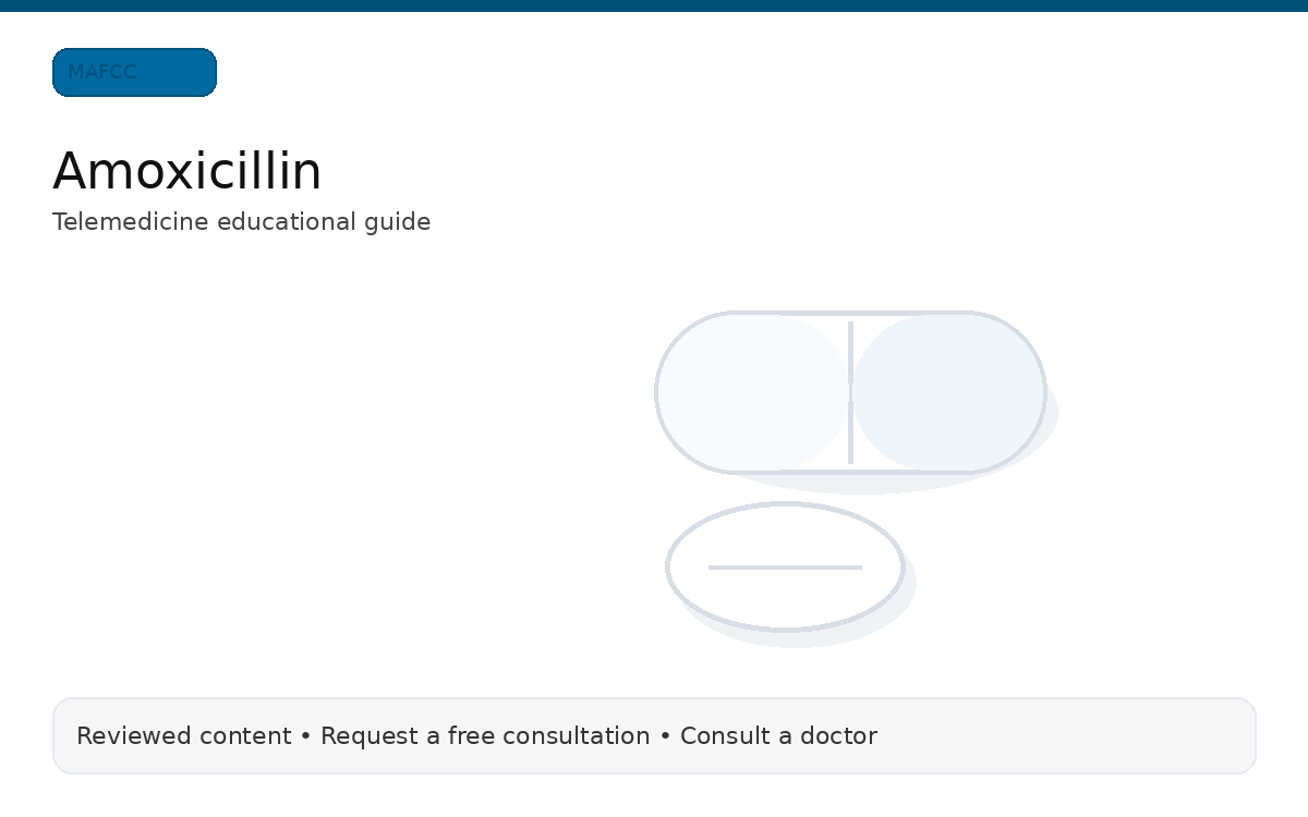 Amoxicillin educational medication illustration