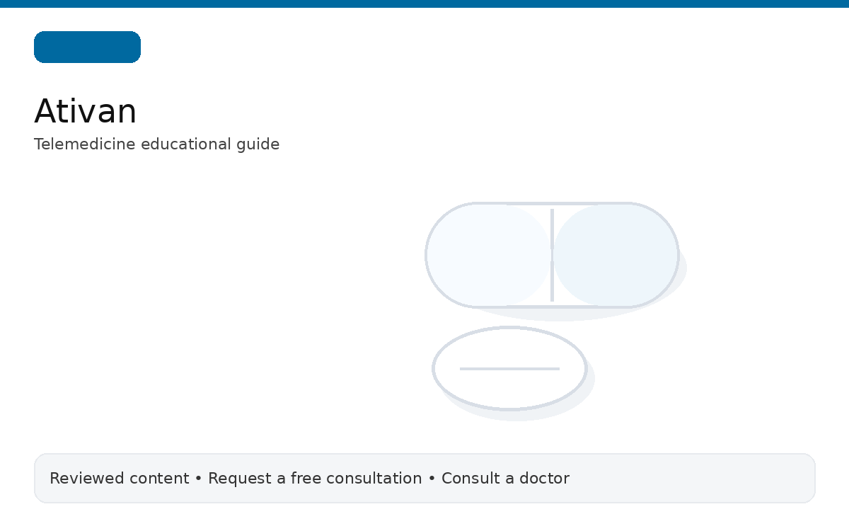 Ativan educational medication illustration