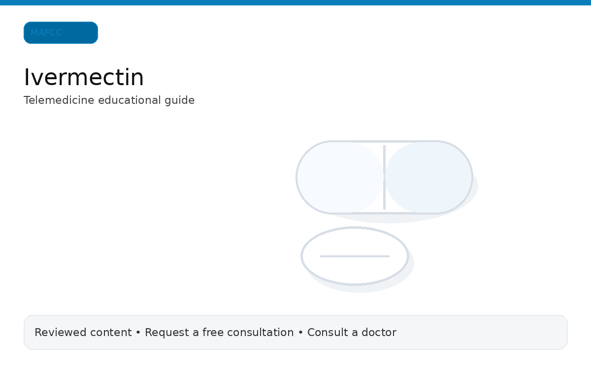 Ivermectin educational medication illustration