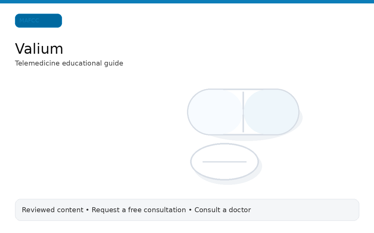 Valium educational medication illustration